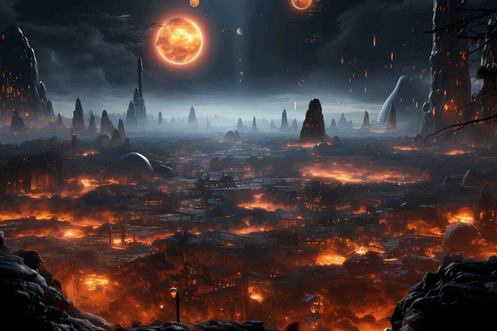 करोड़ों सालों तक-पृथ्वी एक लावे की तरह उबल रही थी